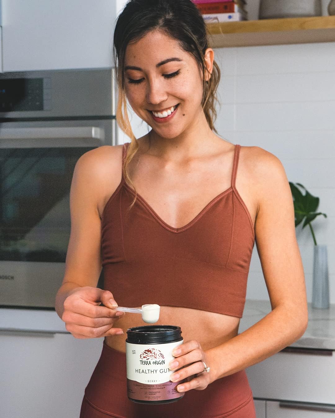 TERRA ORIGIN Healthy Gut Supplement 3-Pack | 90 Servings Berry Flavor with L-Glutamine, Zinc, Glucosamine, Slippery Elm Bark, Marshmallow Root