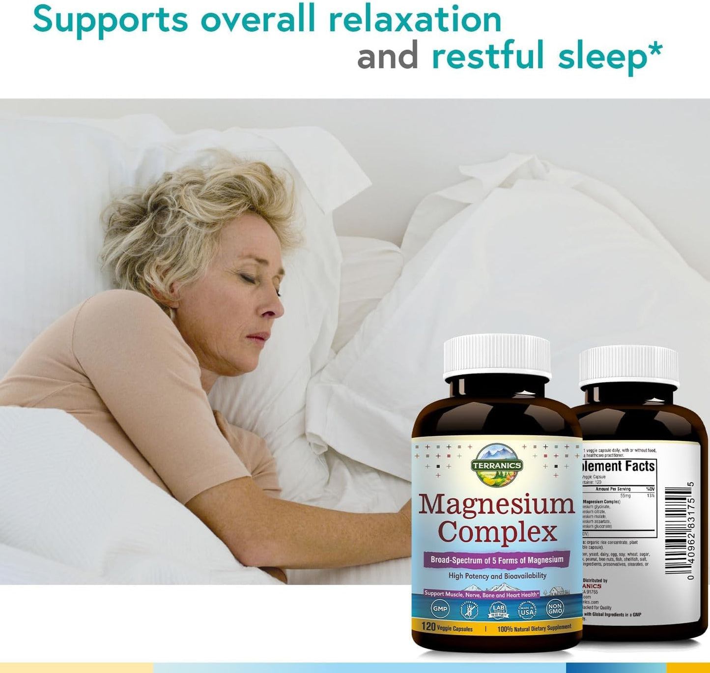 Terranics Multi Collagen Peptides & Magnesium Complex Powder Supplement