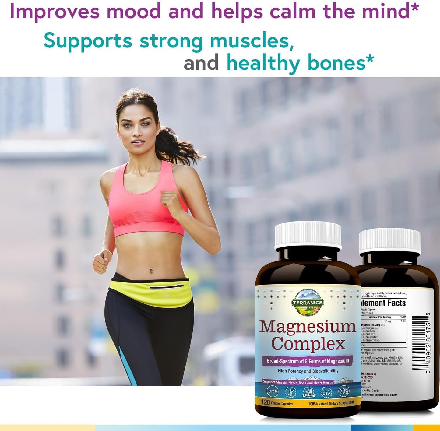 Terranics Multi Collagen Peptides & Magnesium Complex Powder Supplement