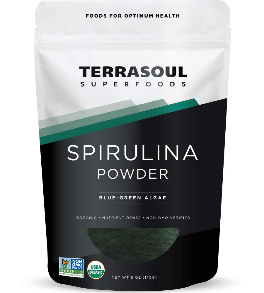 Terrasoul Superfoods Organic Spirulina Powder - 6 Oz Vegan Protein Superfood for Smoothies & Immune Support - BoostGo Australia