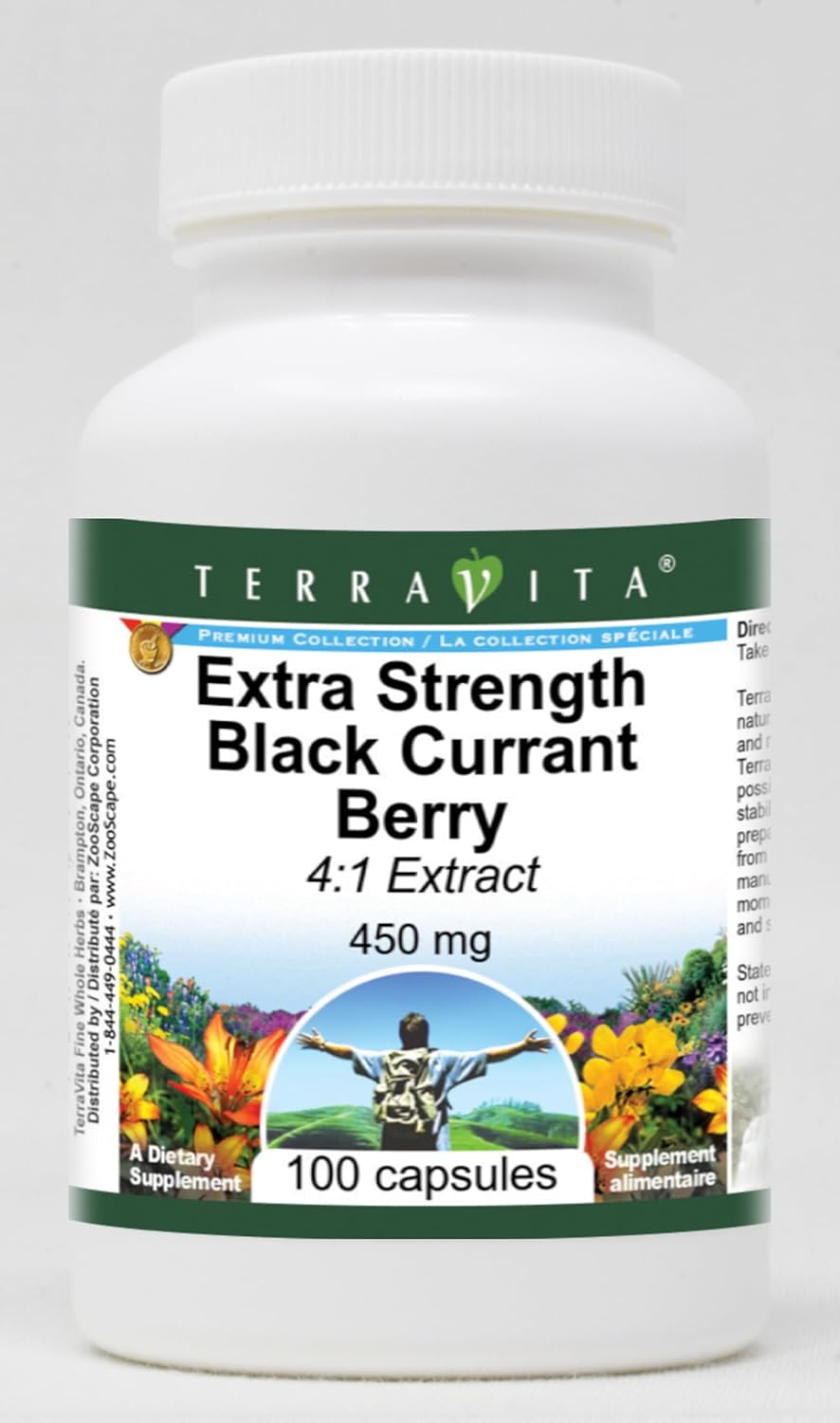 Terravita Black Currant Berry Extract 4:1 - 450mg (100 Capsules)