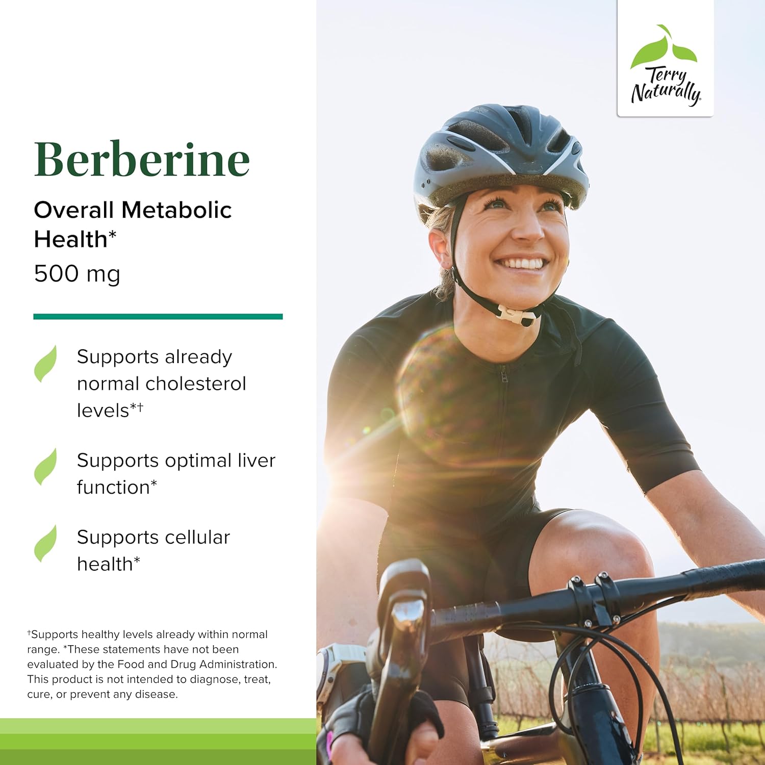 Terry Naturally Berberine Capsules - 60 Count x 2 Packs - Support for Metabolic Health - Non-GMO, Vegan, Gluten-Free - 120 Servings Total - BoostGo Australia