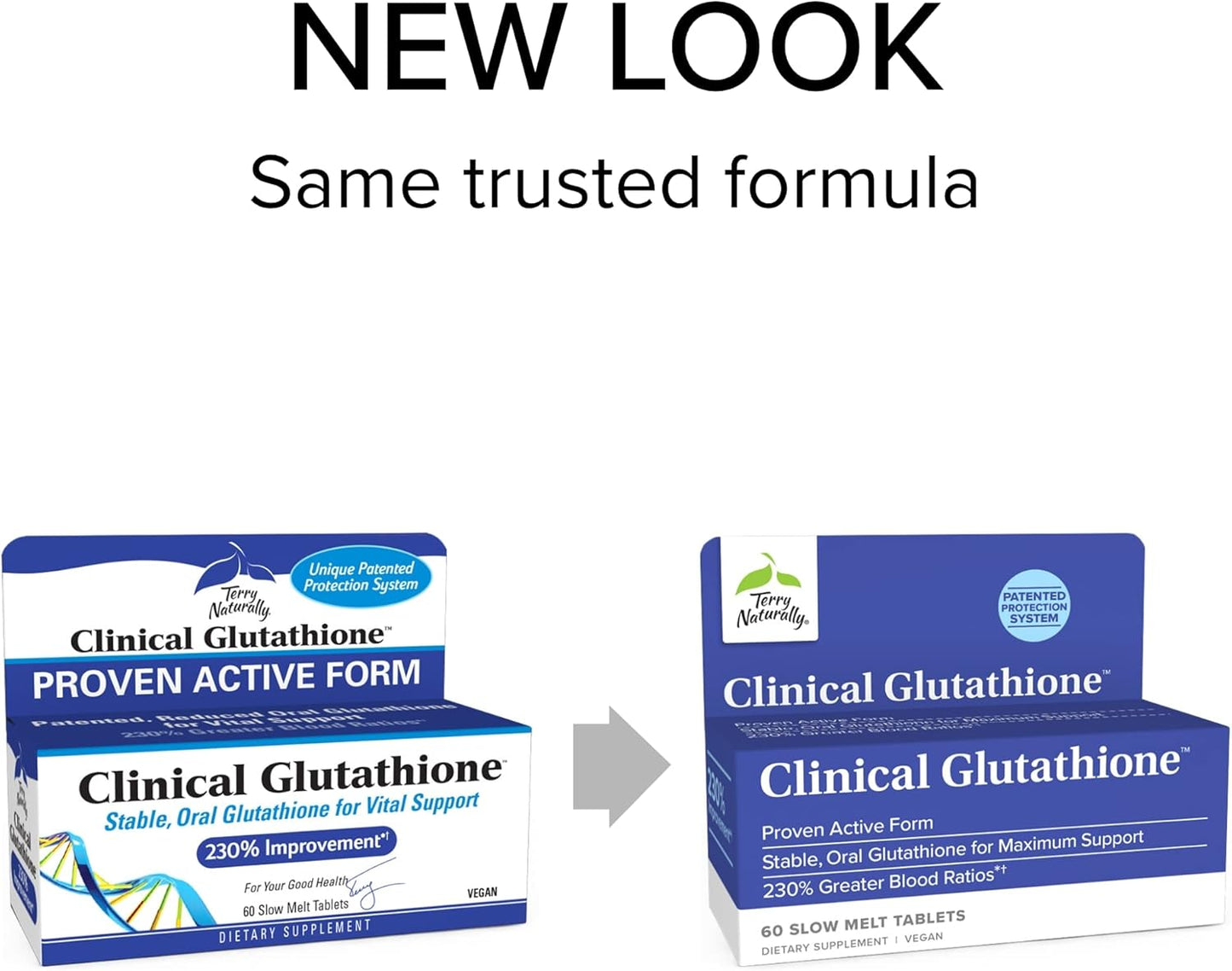 Terry Naturally Clinical Glutathione 300mg Slow Melt Tablets - 3 Packs, 90 Servings - Non-GMO, Vegan, Gluten Free - L-Glutathione Supplement