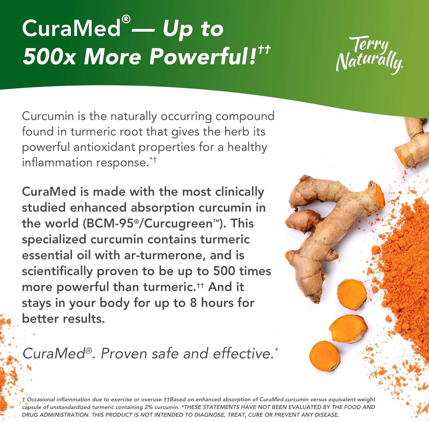 Terry Naturally CuraMed 200 mg Softgels - High Absorption Curcumin Supplement for Healthy Inflammation - Non-GMO, Gluten-Free - 60 Servings