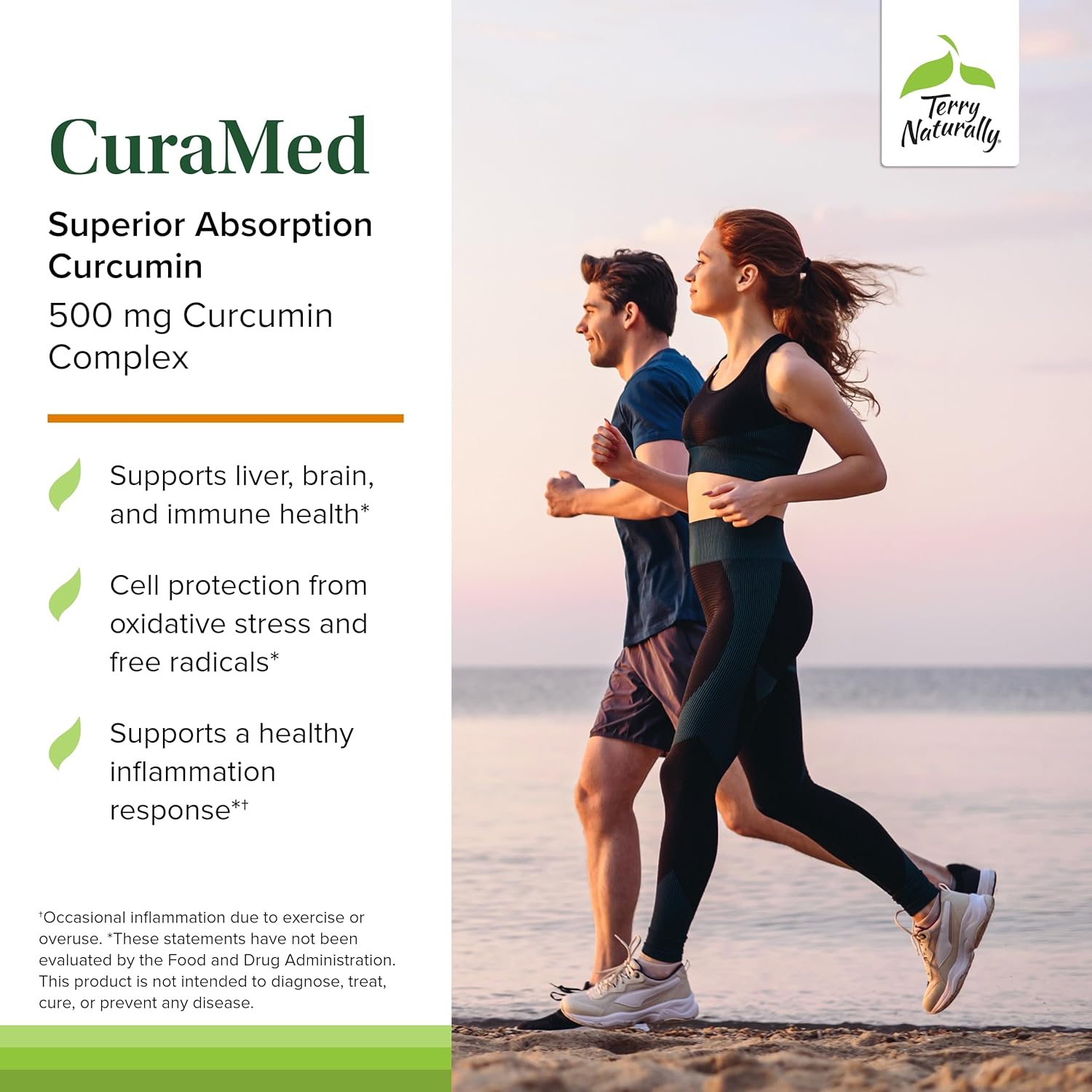 Terry Naturally CuraMed 500mg Curcumin Complex Capsules x2 - BCM-95 for Superior Absorption - Non-GMO, Vegan, Kosher, Gluten Free - 120 Servings