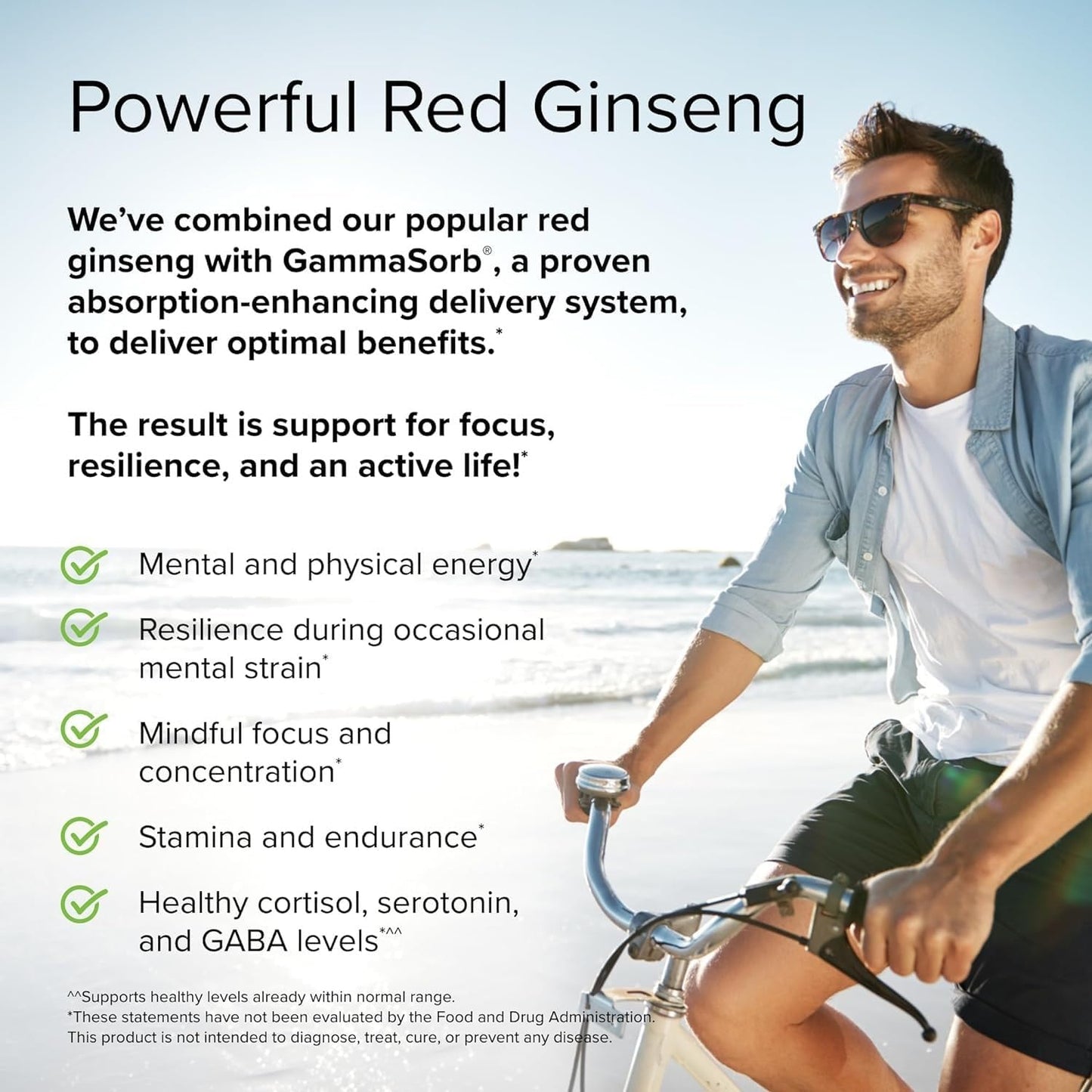 Terry Naturally HRG80 Red Ginseng Energy Tablets - Boost Energy & Focus - Korean Red Ginseng Root Supplement for Endurance - 60 Chewable Tablets