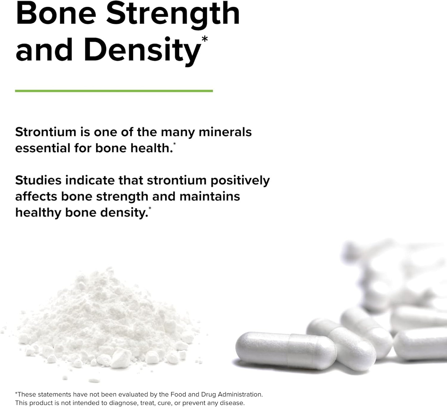 Terry Naturally Strontium Citrate Supplement - Vegan Capsules for Bone Health - 120 Capsules Total - Superior Absorption Formula