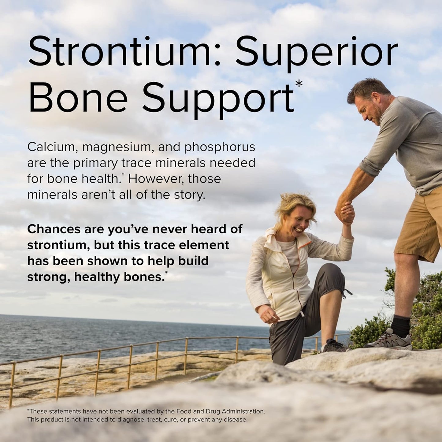 Terry Naturally Strontium Citrate Supplement - Vegan Capsules for Bone Health - 120 Capsules Total - Superior Absorption Formula