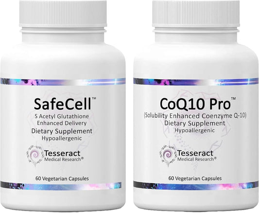 Tesseract Medical Research Glutathione Supplement Bundle for Neurological and Muscle Health, Master Antioxidant Formula