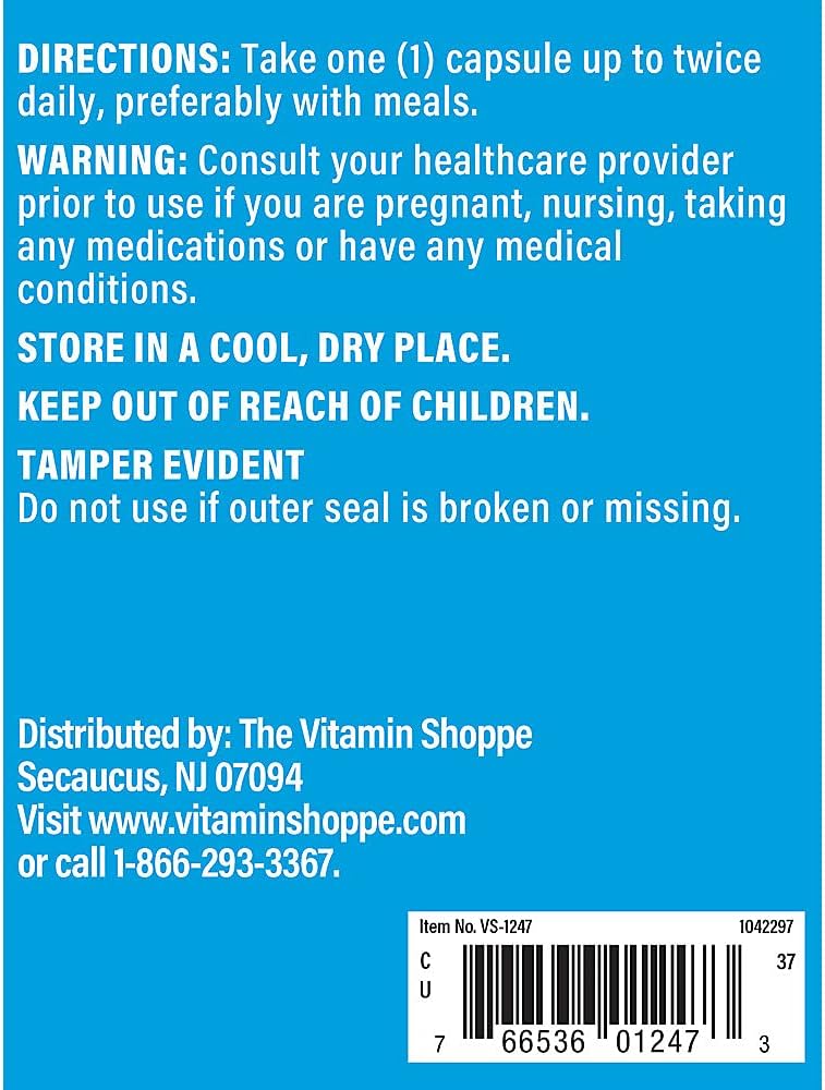 The Vitamin Shoppe Vitamin C 1,000MG Capsules for Immune and Cardiovascular Health