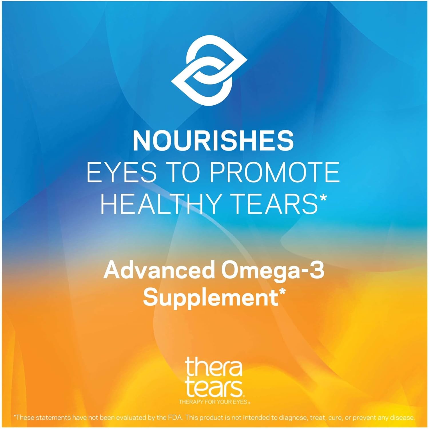 TheraTears Omega 3 Supplement & Dry Eye Therapy Drops - Eye Nutrition with Fish Oil, Flaxseed, Vitamin E - 180 Count & 1 fl oz Twin Pack