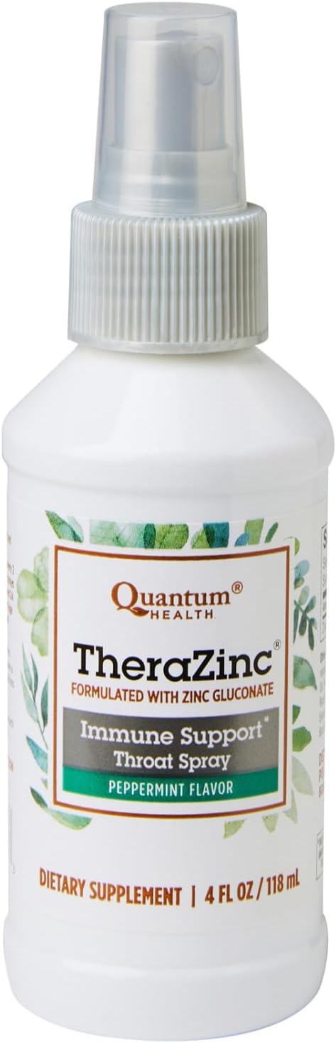 TheraZinc Oral Spray - Immune Support with Zinc for Kids & Adults - Soothing Liquid Spray for Throat Relief - 4 Oz.