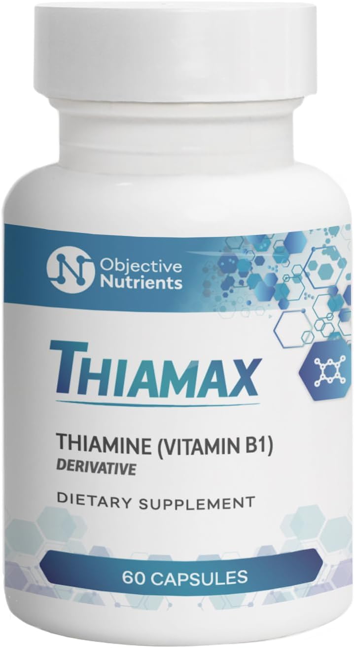 Thiamax Vitamin B1 Capsules - 100mg, 60 Count - Pure Thiamine TTFD Supplement without Fillers - BoostGo Australia
