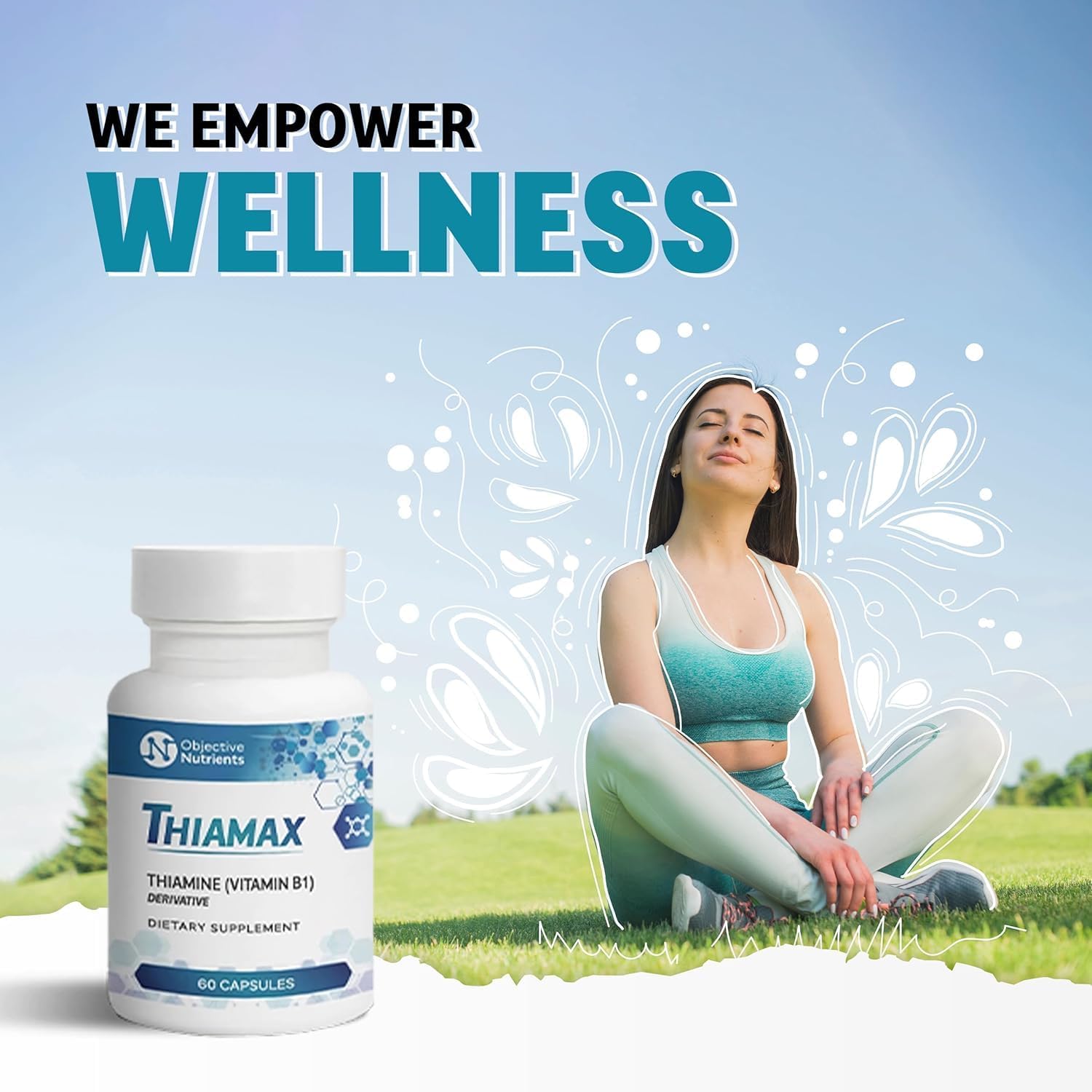 Thiamax Vitamin B1 Capsules - 100mg, 60 Count - Pure Thiamine TTFD Supplement without Fillers - BoostGo Australia