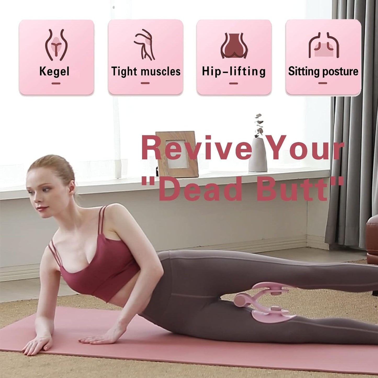 Thigh Master Exerciser for Women - Inner Thigh Toner with Kegel Exercise Benefits, 26 lb Resistance Upgrade