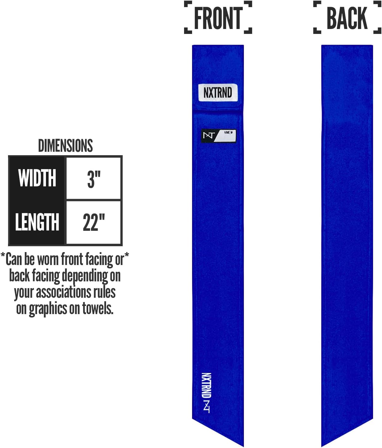 Thin Blue Nxtrnd Streamer Football Towel for Drying Hands & Accessories