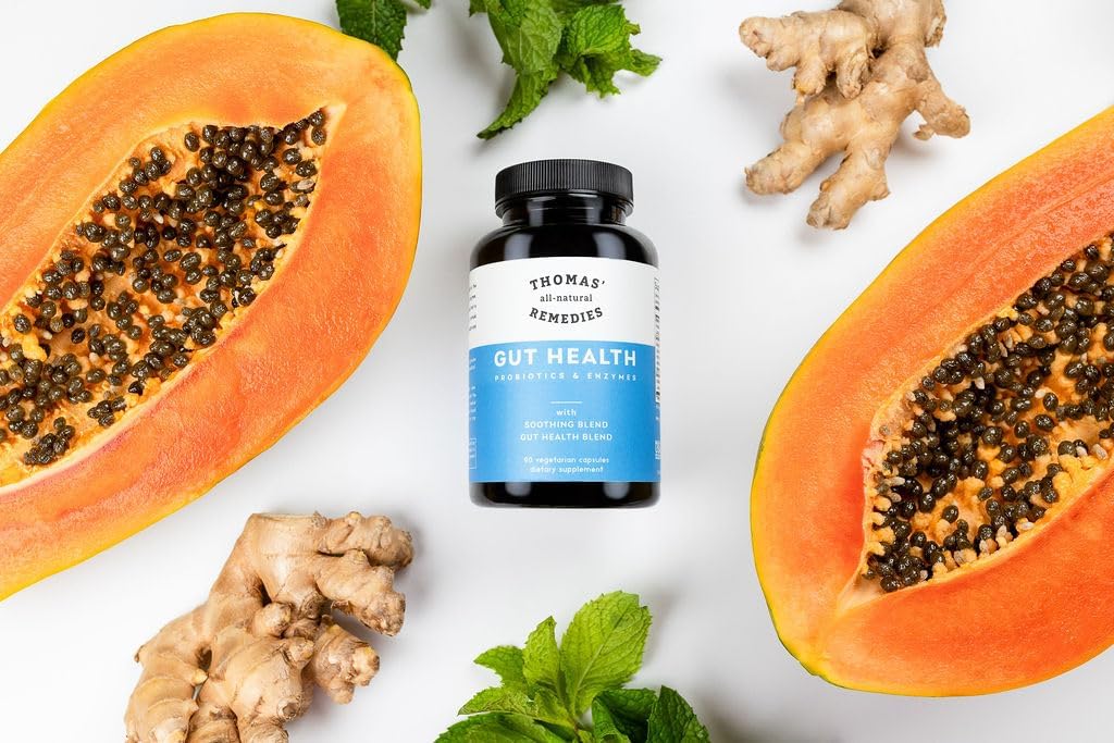 Thomas' Digestive Enzymes, Probiotics, Ginger, Papaya, and Turmeric Supplement for Gut Health and Bloating Relief
