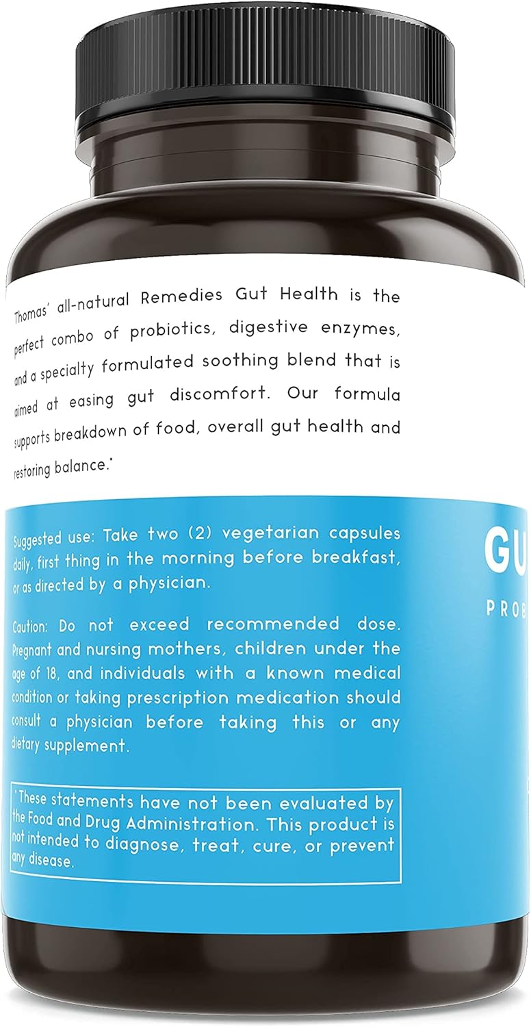 Thomas' Digestive Enzymes, Probiotics, Ginger, Papaya, and Turmeric Supplement for Gut Health and Bloating Relief
