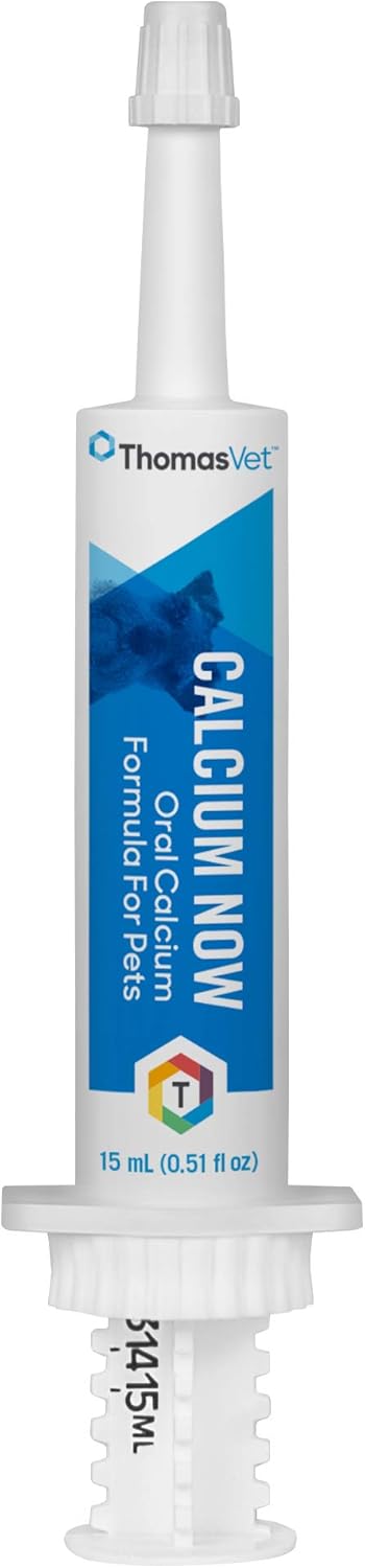 Thomas Labs Pet Calcium Supplement for Dogs & Cats - Fast-Absorbing Oral Calcium for Whelping, Nursing, & Deficiency - 15 mL