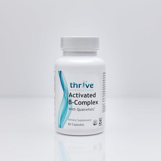 Thrive Nutraceuticals Activated B-Complex with Quatrefolic - 60 Non-GMO Capsules - Kosher Dietary Supplement for Energy & Cognitive Health