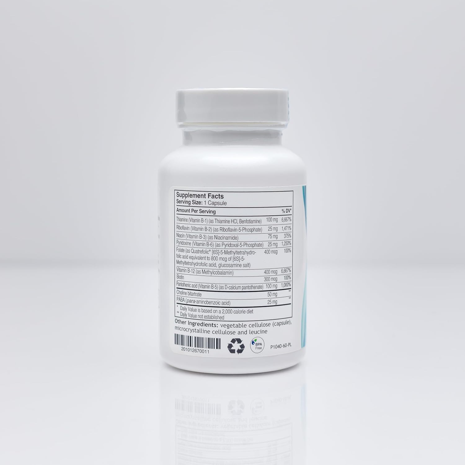 Thrive Nutraceuticals Activated B-Complex with Quatrefolic - 60 Non-GMO Capsules - Kosher Dietary Supplement for Energy & Cognitive Health