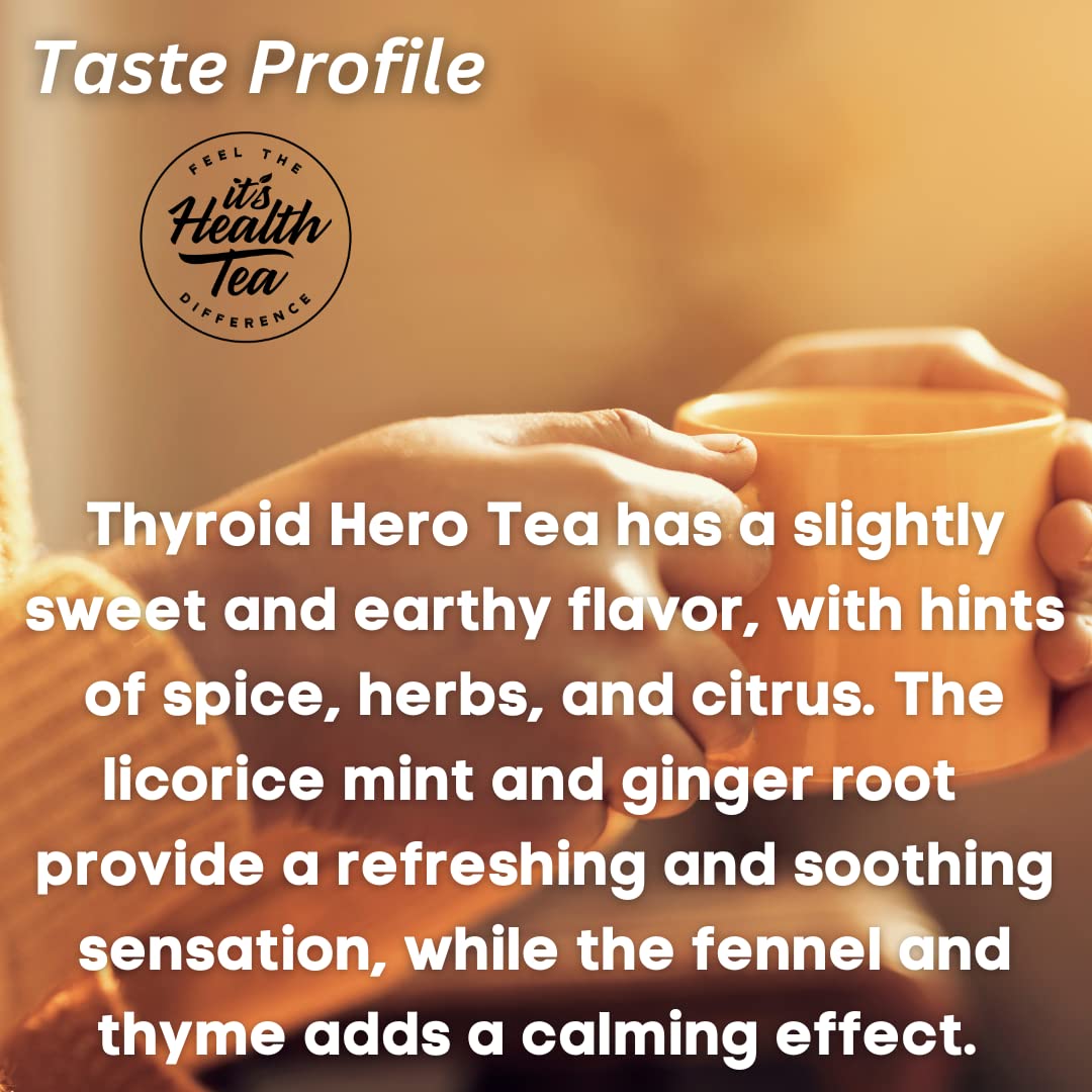 Thyroid Support Herbal Tea with 8 Functional Herbs - 35 Tea Bags for Thyroid Balance