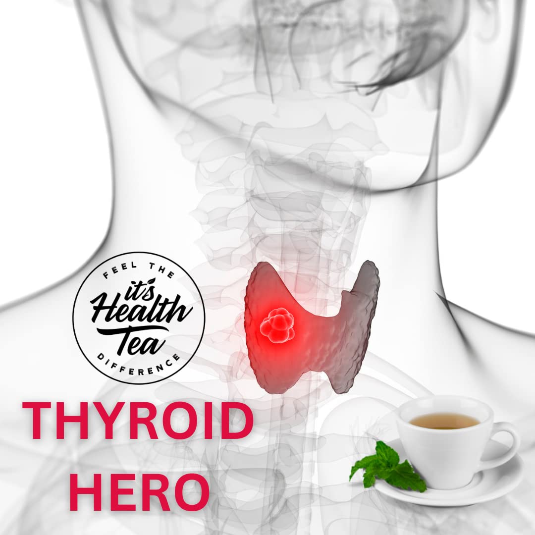 Thyroid Support Herbal Tea with 8 Functional Herbs - 35 Tea Bags for Thyroid Balance
