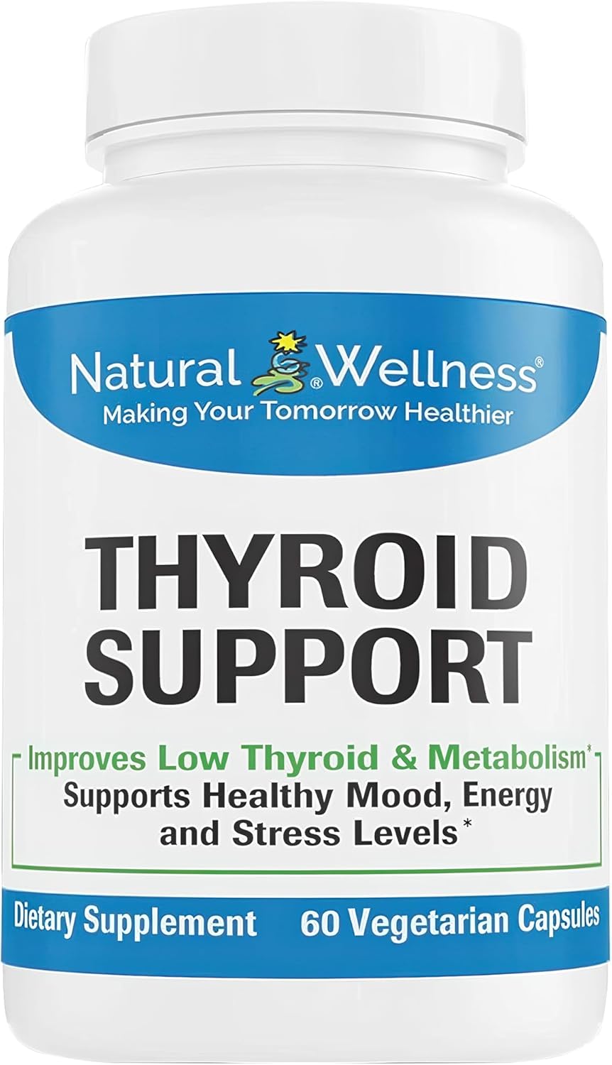 Thyroid Support Supplement - Boosts Thyroid Health, Energy, Metabolism - 60 Veg Caps, 1-Month Supply