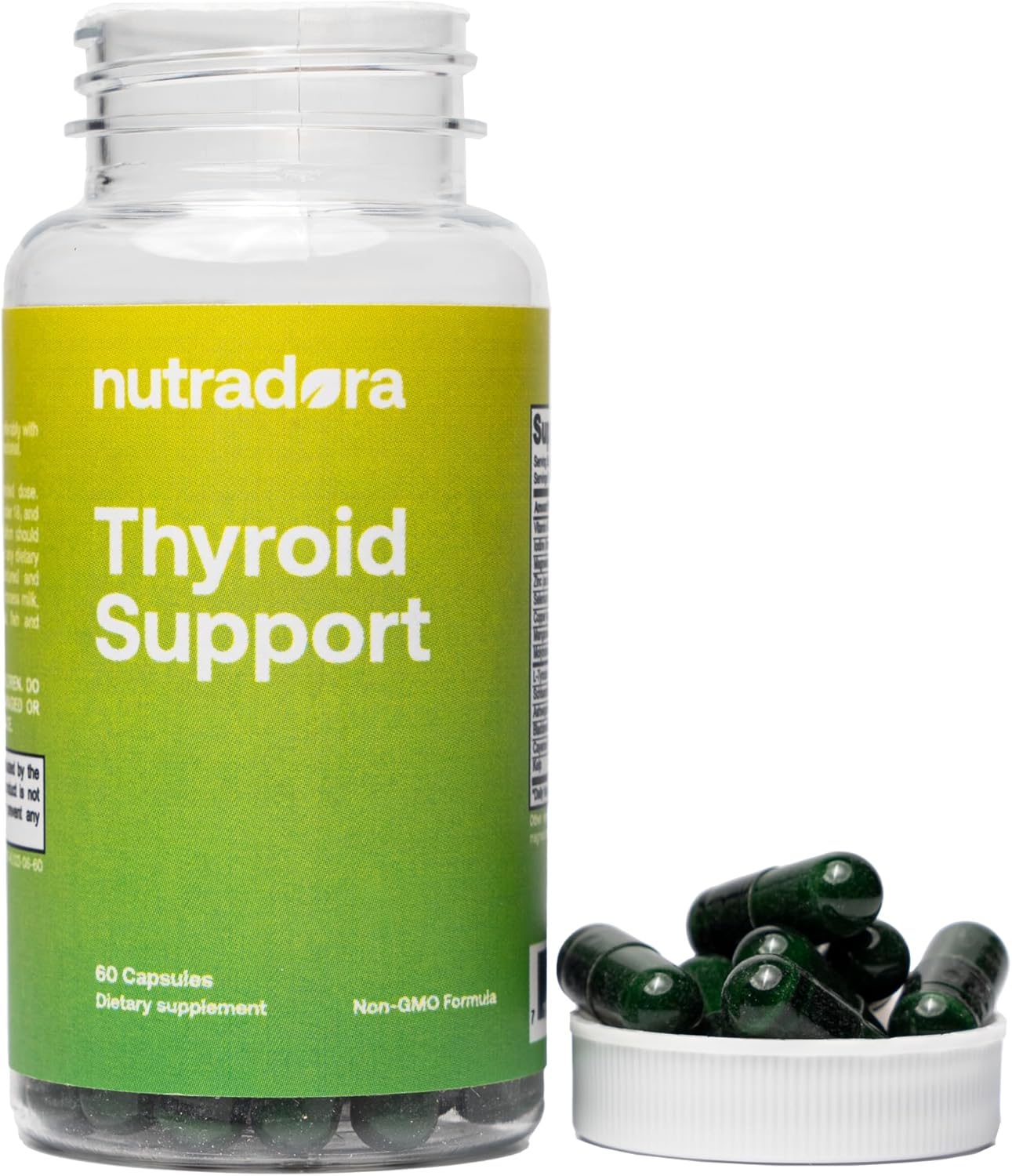 Thyroid Support Supplement for Women and Men - Iodine, Vitamin B12, Ashwagandha, Selenium, Zinc - 60 Capsules, GMP Certified, USA Made