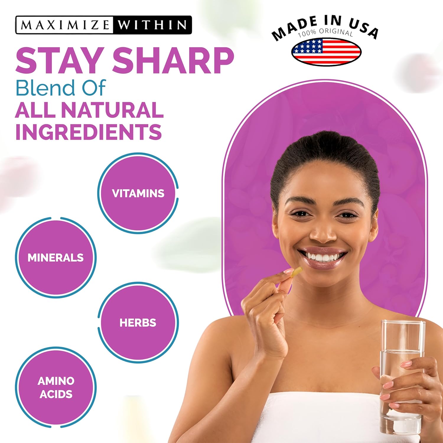 Thyroid Support Supplement for Women & Men - Boost Energy, Clarity, Focus - Ashwagandha, Iodine, Zinc, Kelp, Vitamin B12 - 60 Capsules