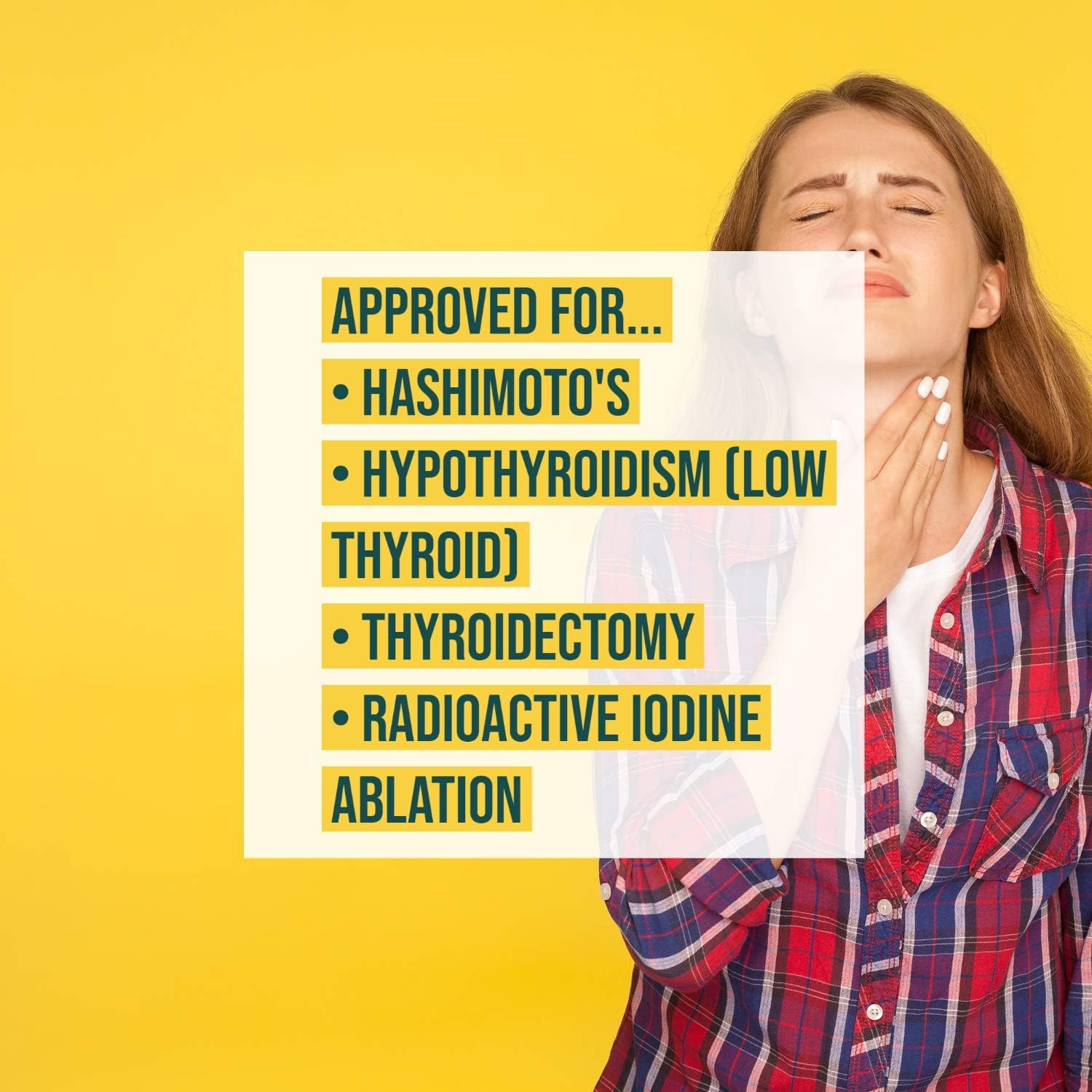 Thyroid Support Supplement for Women with Hypothyroidism & Hashimoto’s - T3 Conversion Enhancer - Iodine, Ashwagandha, Guggul Extract, Selenium & Zinc - 60 Servings