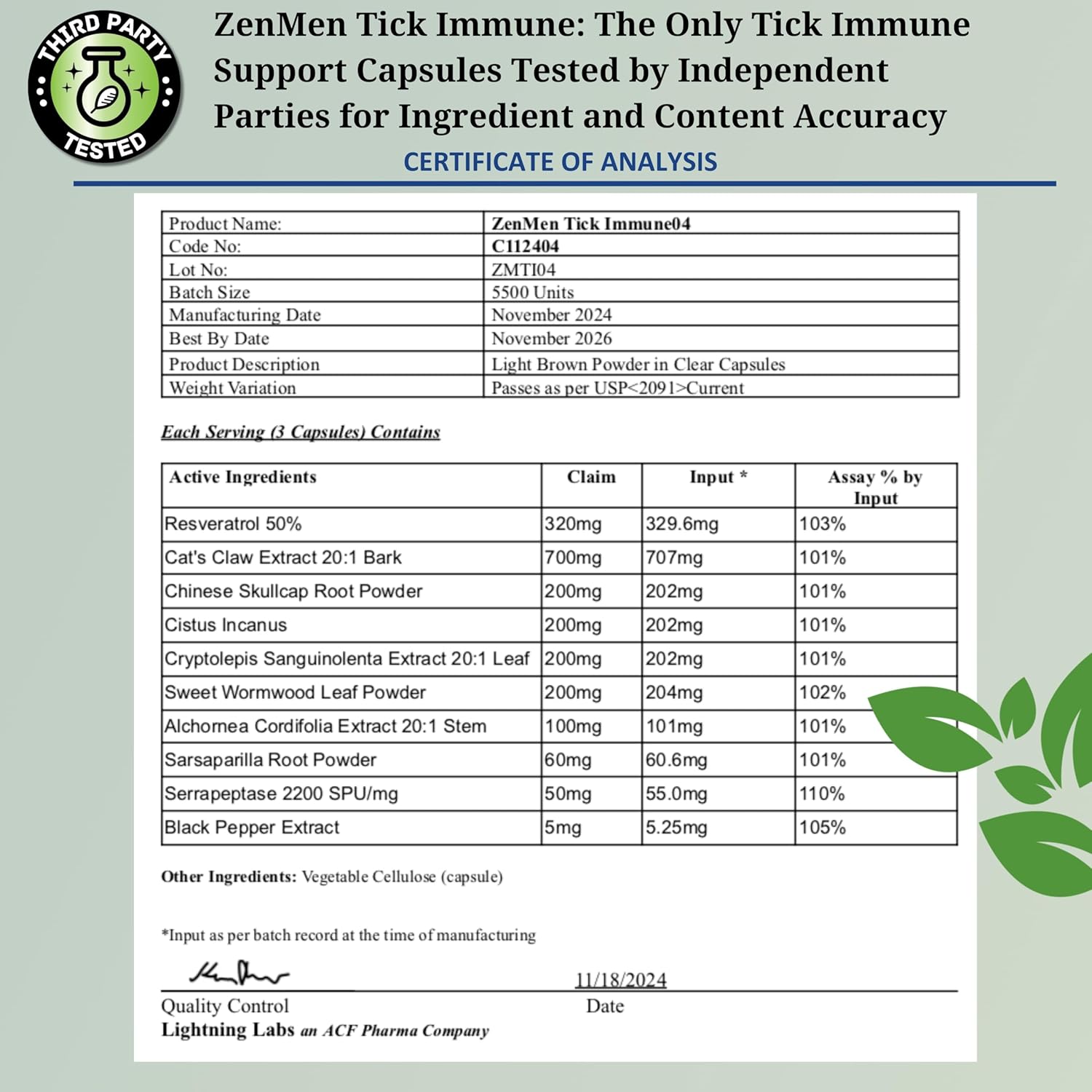 Tick Immune Support Supplement - Enhanced Formula with Japanese Knotweed, Cat's Claw, and Chinese Skullcap - 90 Vegan Capsules, USA-Made - BoostGo Australia
