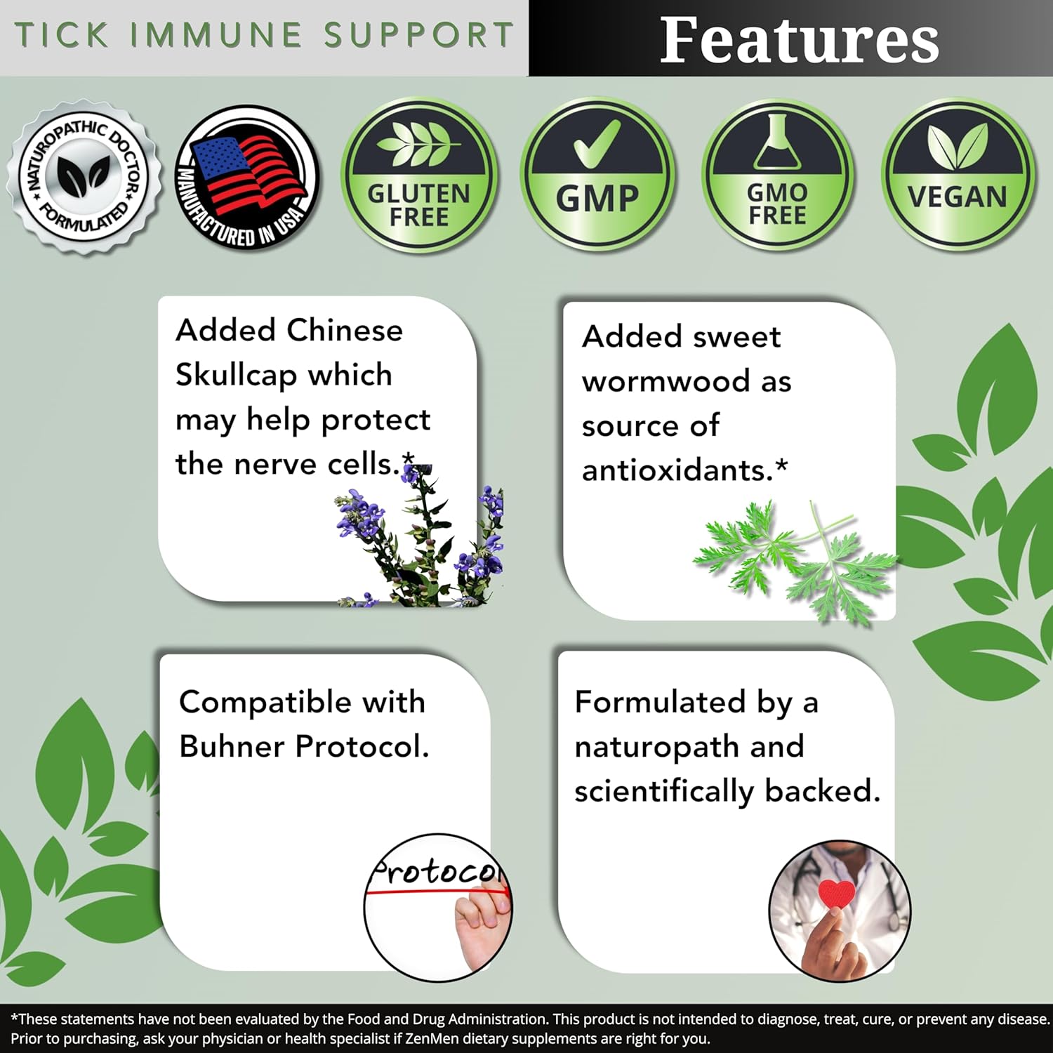 Tick Immune Support Supplement - Enhanced Formula with Japanese Knotweed, Cat's Claw, and Chinese Skullcap - 90 Vegan Capsules, USA-Made - BoostGo Australia