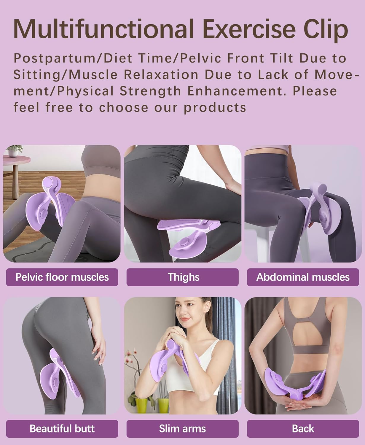 TINRIEF Thigh Master Hip Trainer: Kegel Exerciser for Pelvic Floor & Postpartum Rehab, Inner Thigh Toner Workout