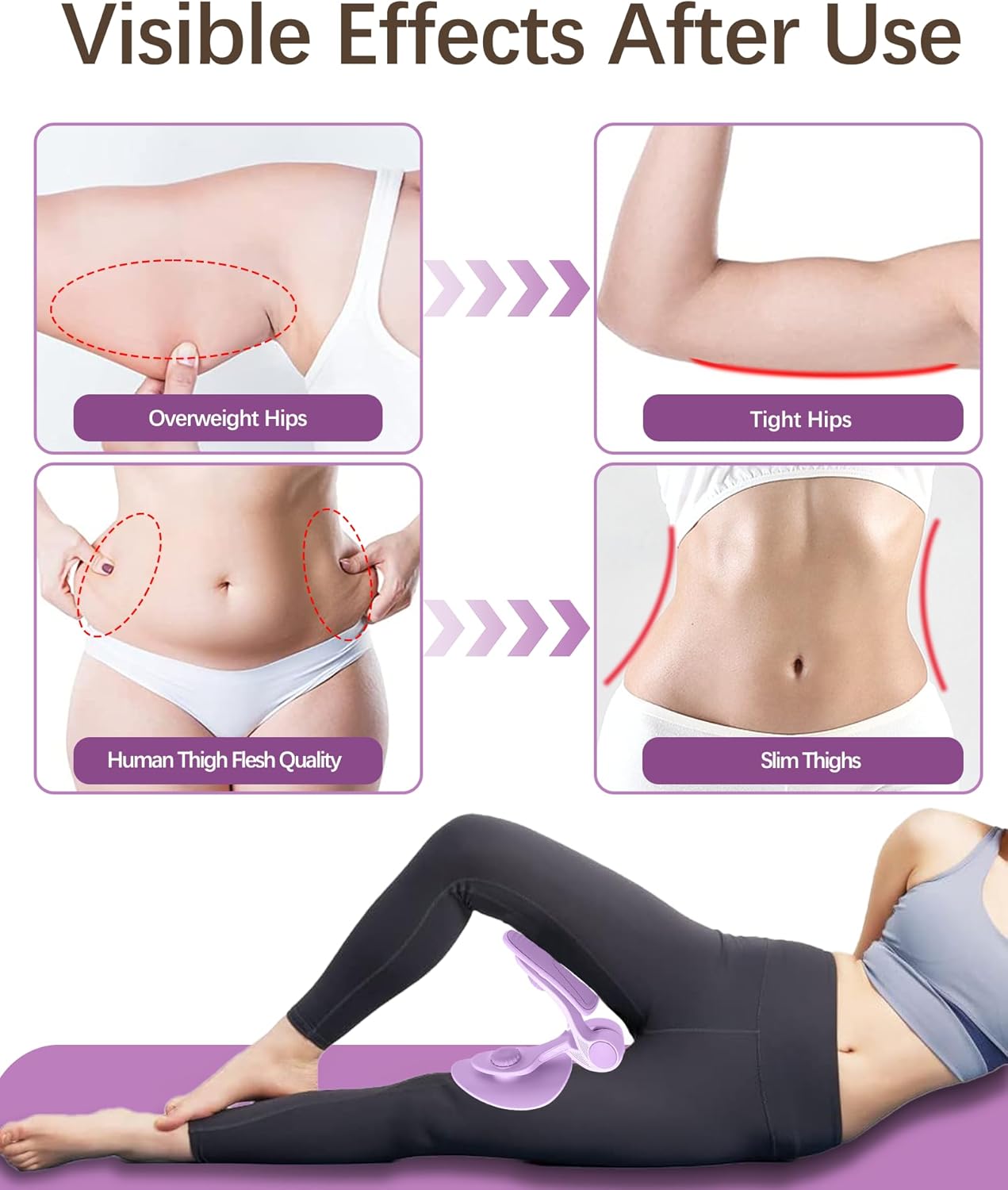 TINRIEF Thigh Master Hip Trainer: Kegel Exerciser for Pelvic Floor & Postpartum Rehab, Inner Thigh Toner Workout