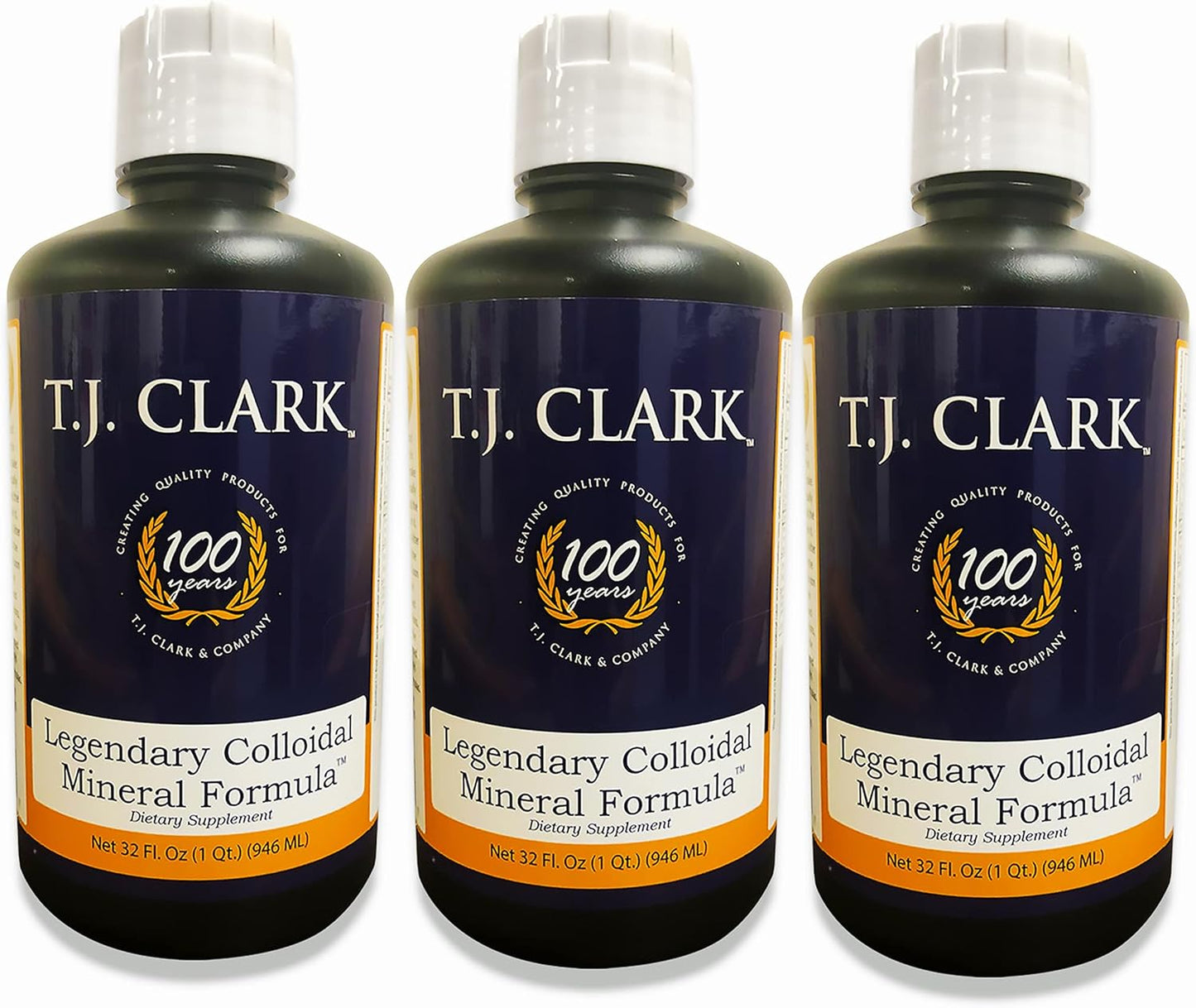 T.J. Clark Legendary Colloidal Mineral Formula 32 fl. oz. - 3 Pack for Enhanced Nutritional Support