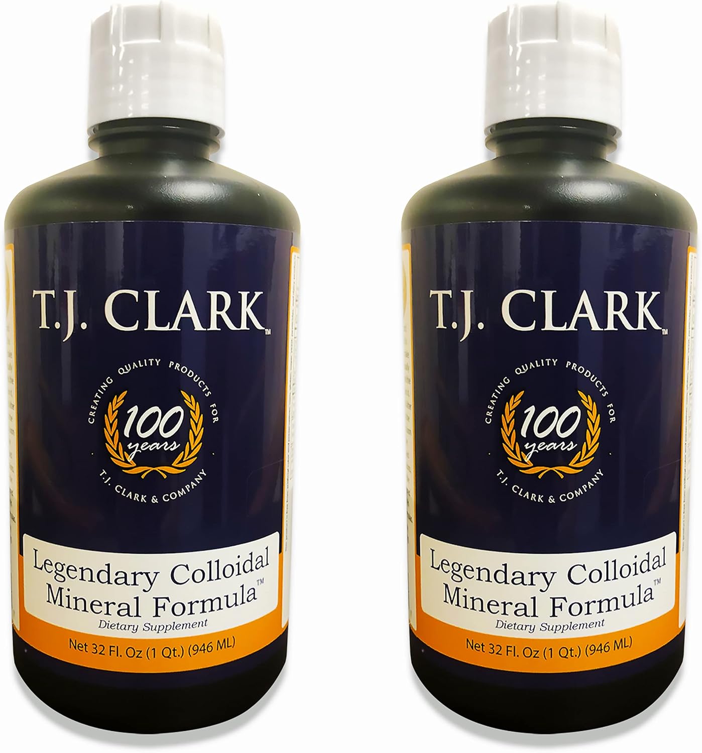 T.J. Clark Legendary Colloidal Mineral Formula 32 fl. oz. (2 Pack) for Enhanced Health & Wellness