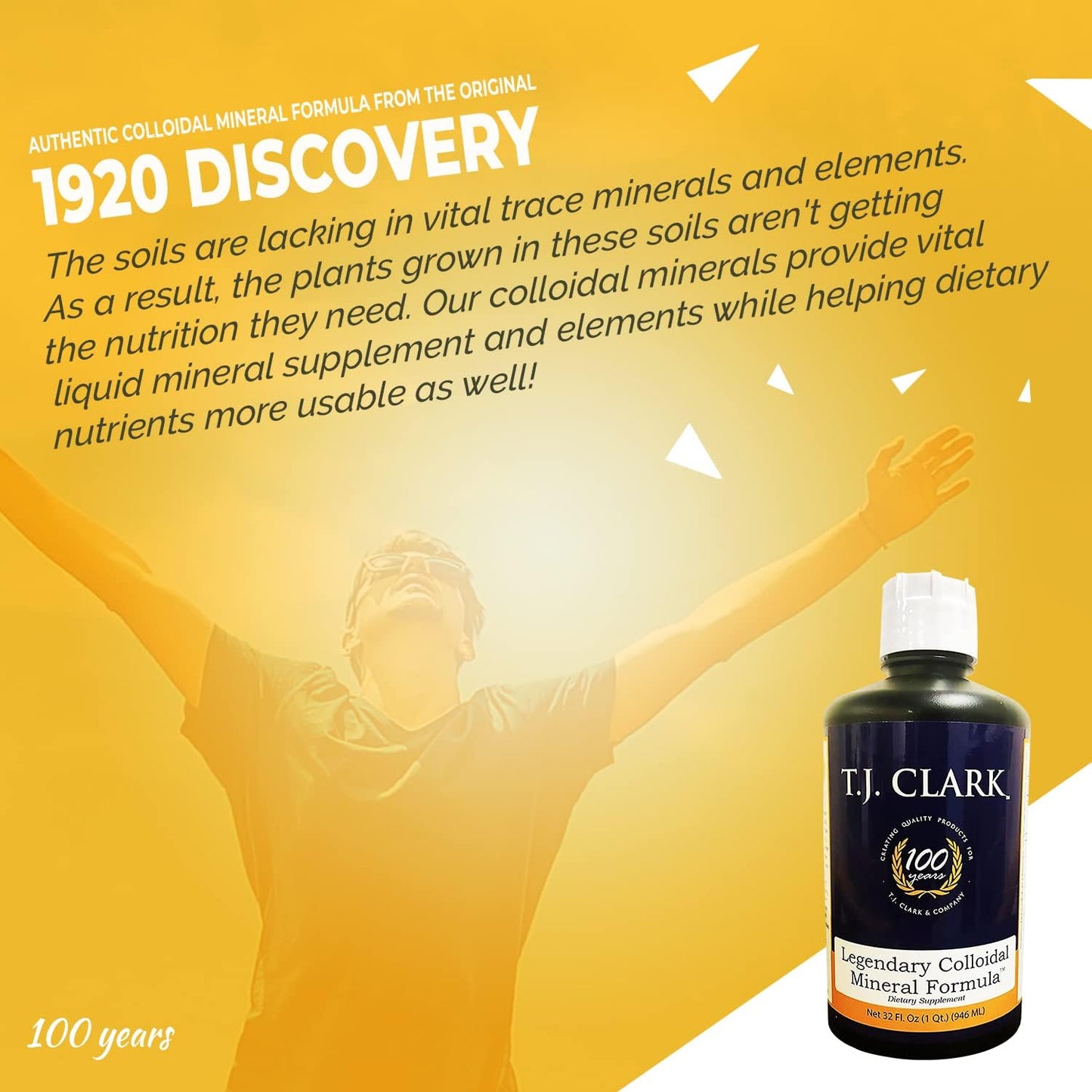 T.J. Clark Legendary Colloidal Mineral Formula 32 fl. oz. - 3 Pack for Enhanced Nutritional Support