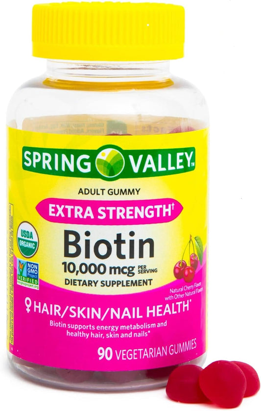 Toeah Antony Spring Valley Biotin Gummies - 10,000mcg, Vegetarian, 90 Count