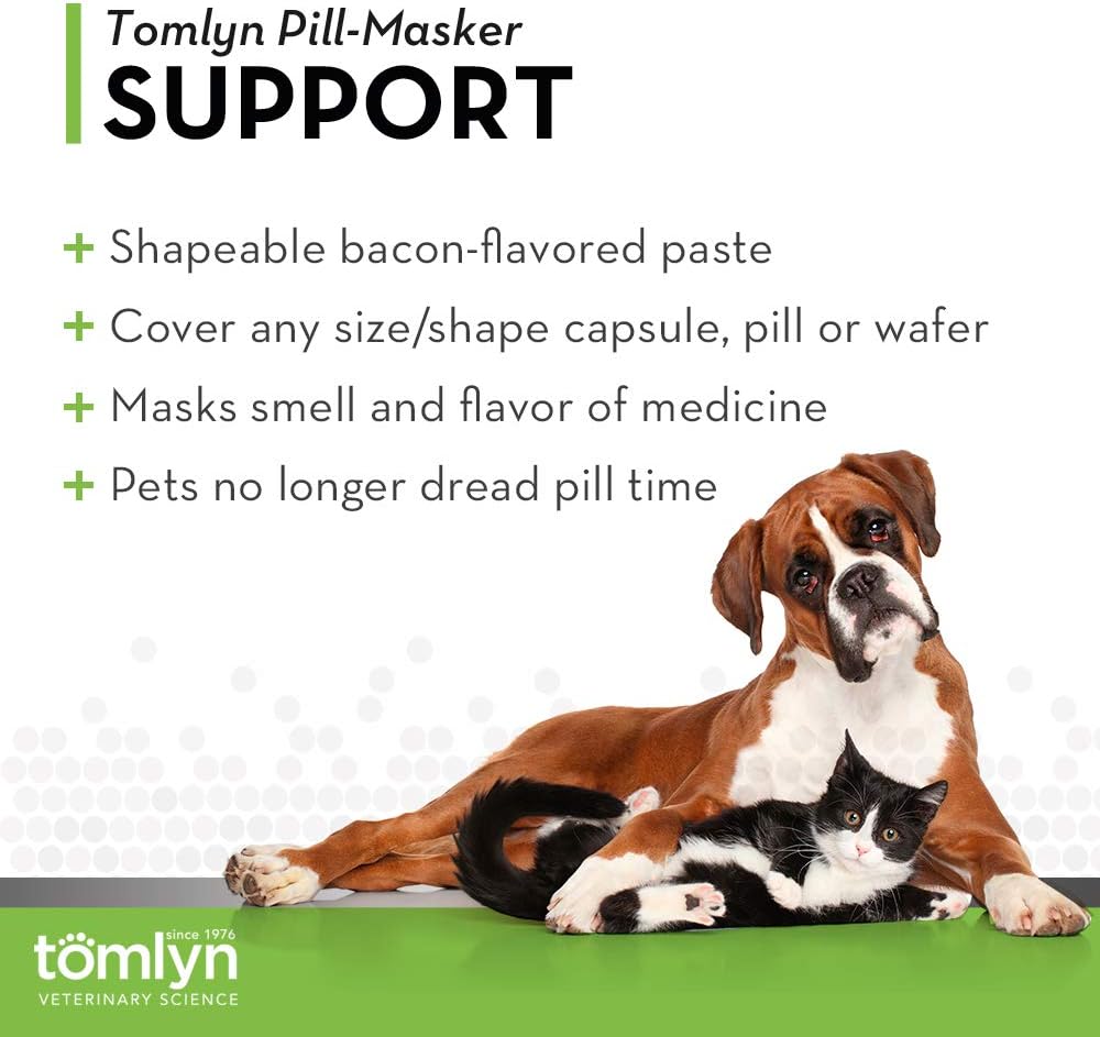 TOMLYN Pill-Masker Bacon-Flavored Paste for Dogs & Cats, 4oz, 2-Pack