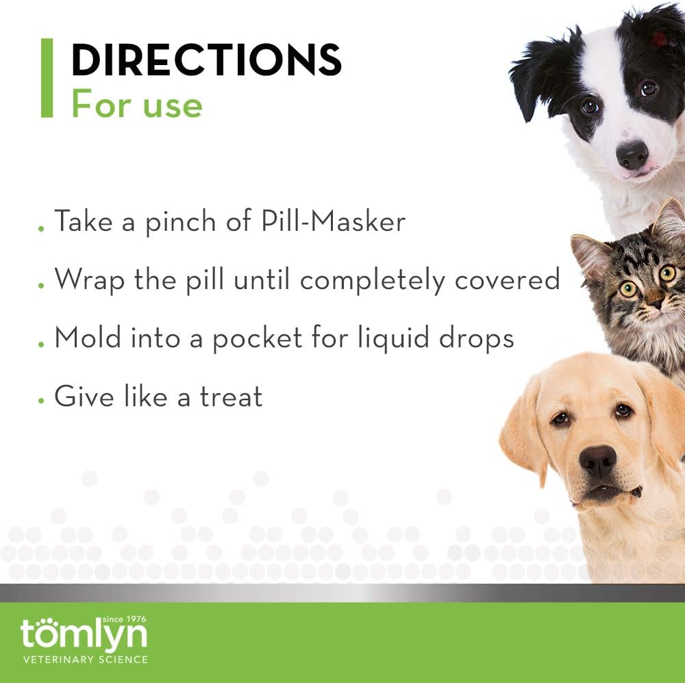 TOMLYN Pill-Masker Bacon-Flavored Paste for Dogs & Cats, 4oz, 2-Pack