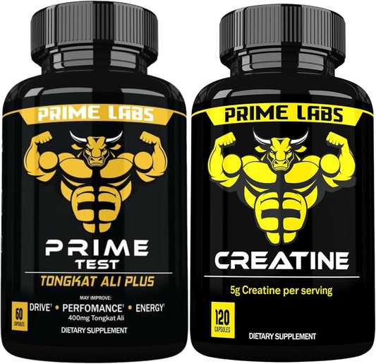 Tongkat Ali Plus and Creatine Capsules Bundle - 60ct and 120ct