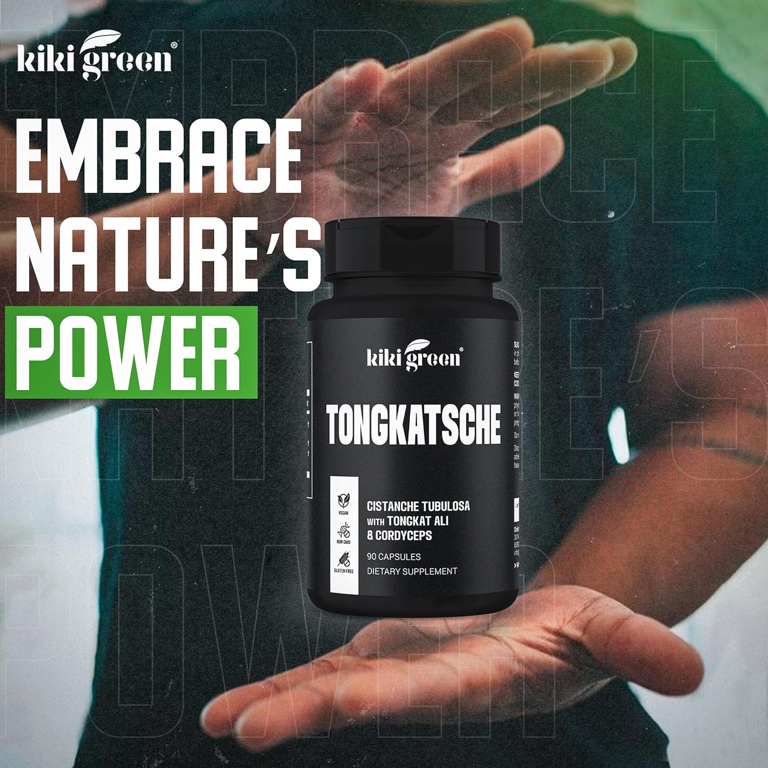 Tongkat Ali Supplement for Men with Cistanche Tubulosa & Cordyceps - Energy & Recovery Support - 90 Vegan Capsules