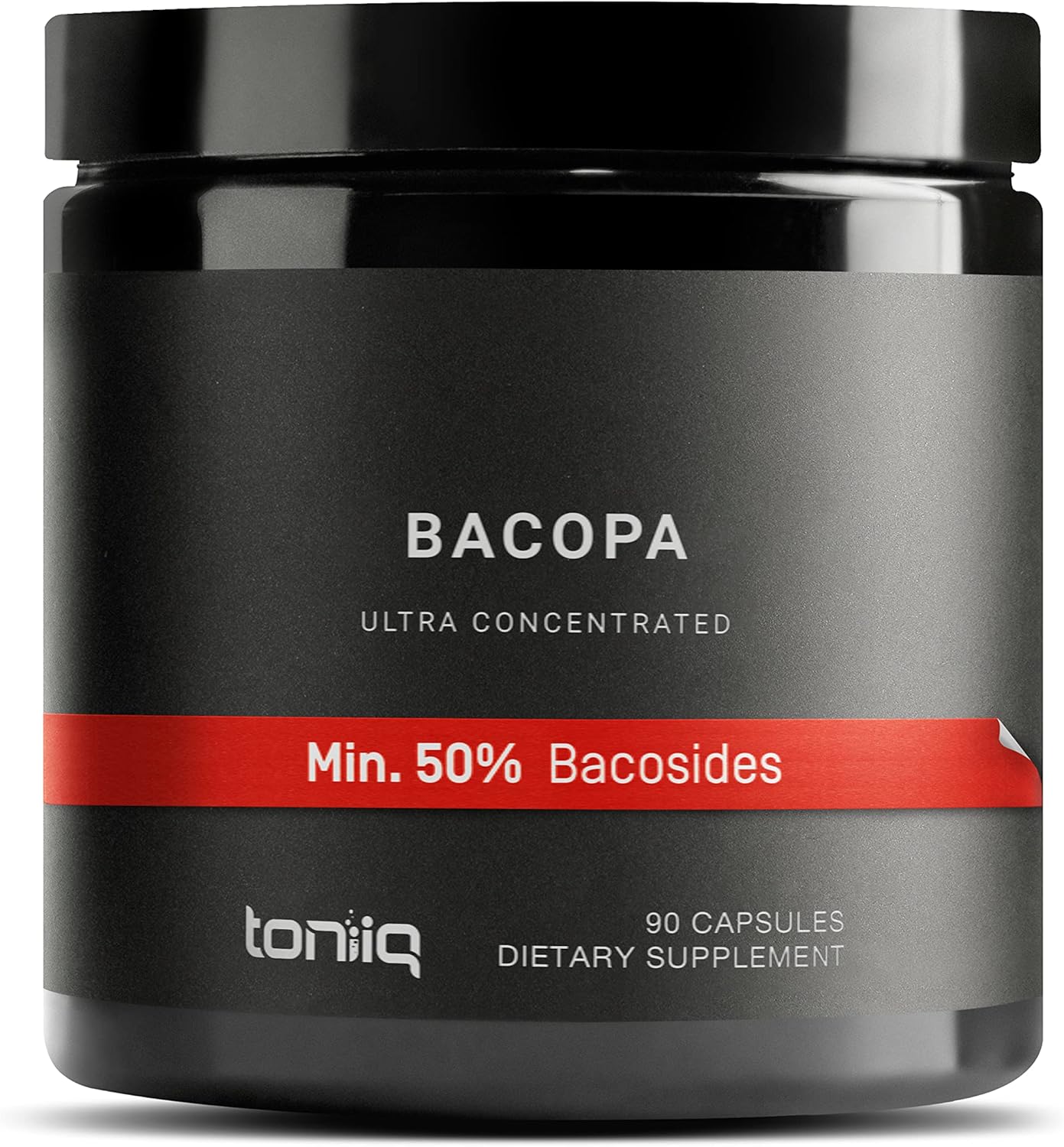 Toniiq Bacopa Extract Capsules - Ultra High Potency 28:1 with 50% Bacosides - Third-Party Tested - 90 Count