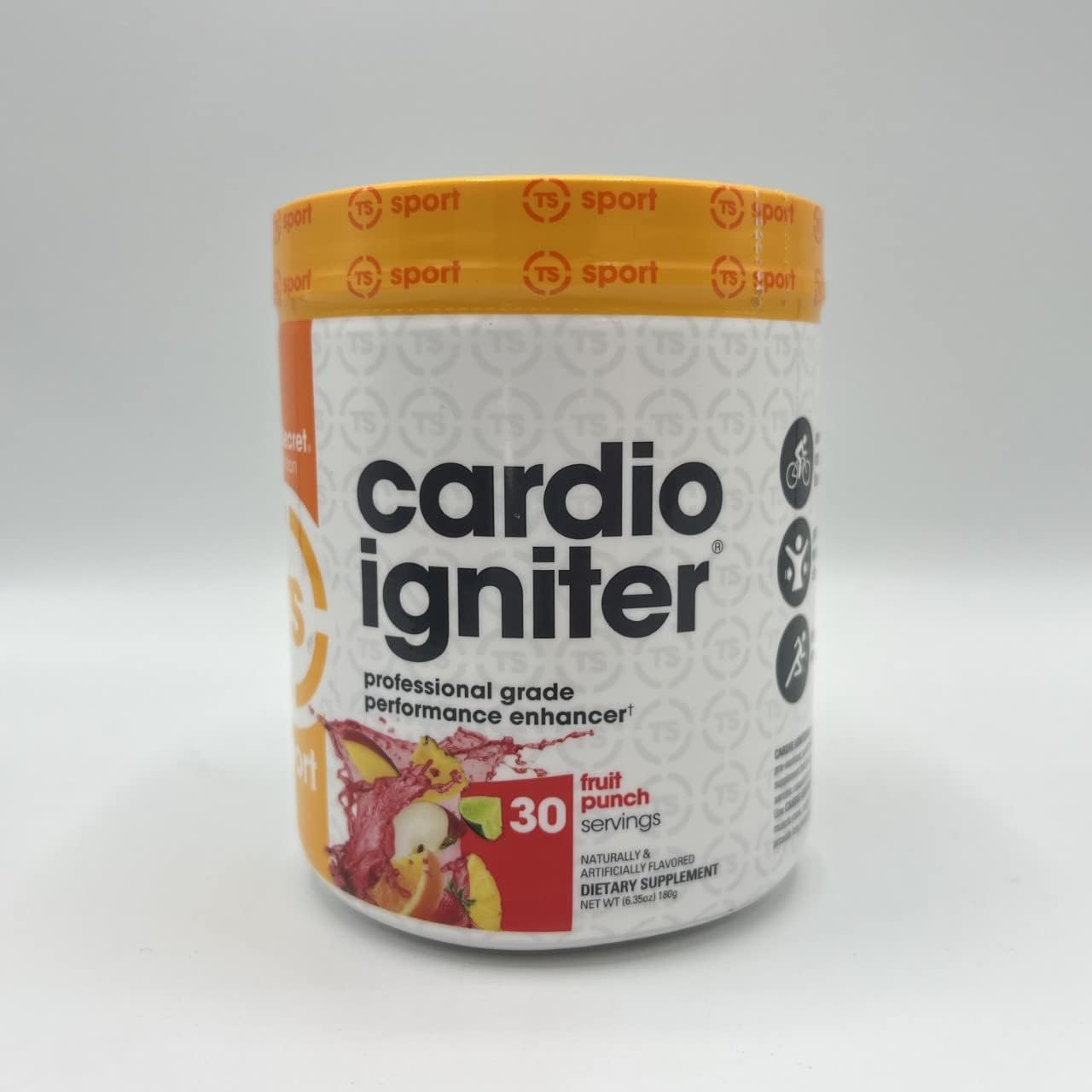 Top Secret Nutrition Cardio Igniter Pre-Workout Supplement 6.35 oz Fruit Punch - Beta-Alanine, L-Carnitine, Red Beet Extract