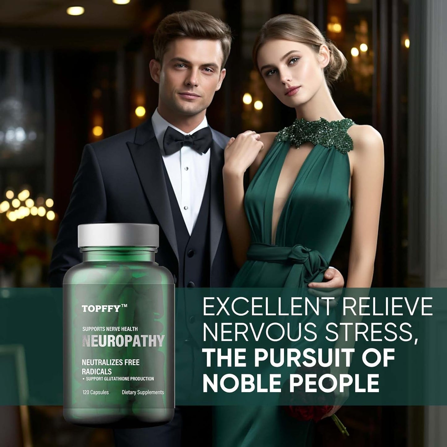 Topffy Neuropathy Nutritional Blend with Alpha Lipoic Acid & Benfotiamine - Natural Relief for Nerve Discomfort in Feet, Hands, and Legs