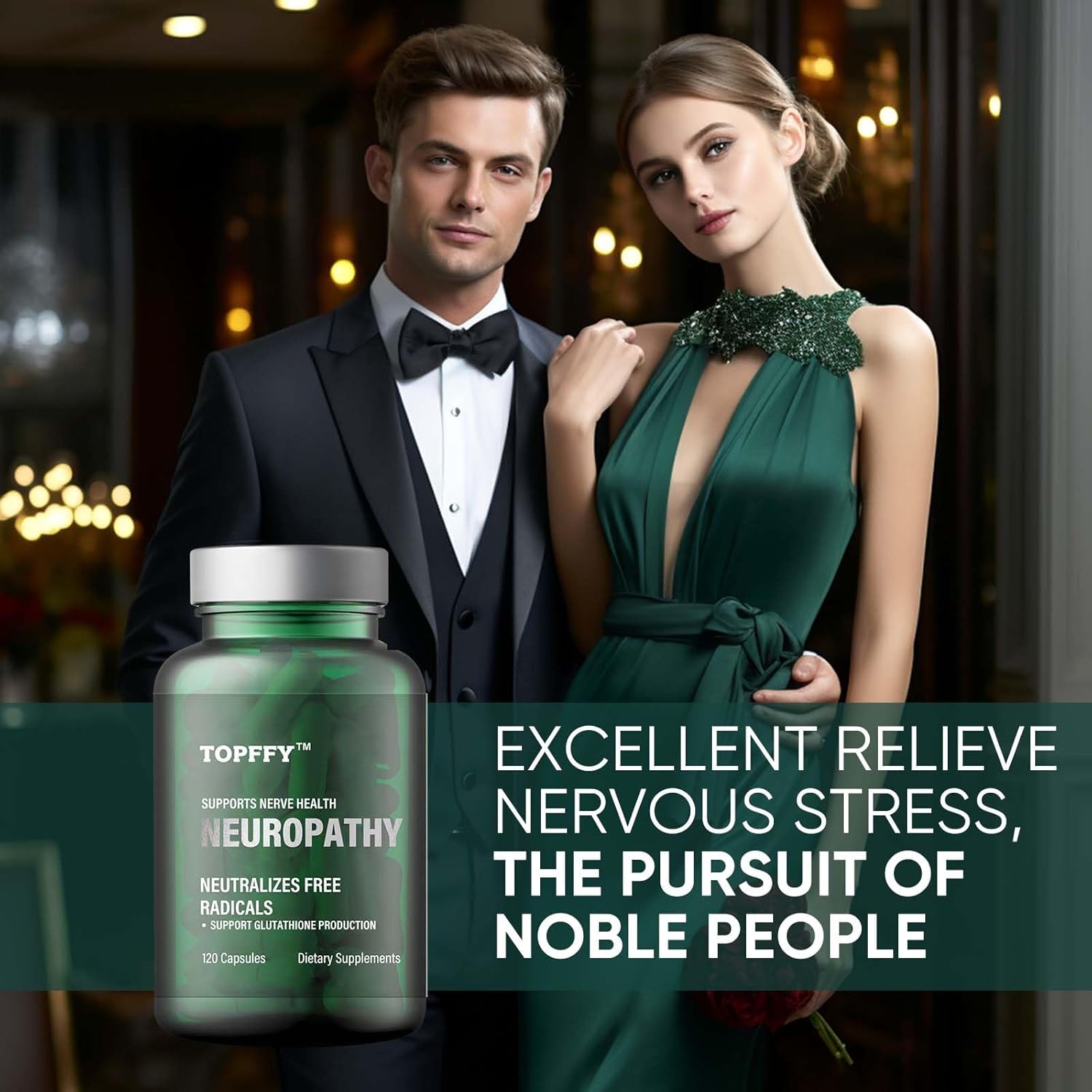 Topffy Neuropathy Nutritional Blend with Alpha Lipoic Acid & Benfotiamine - Natural Relief for Nerve Discomfort in Feet, Hands, and Legs