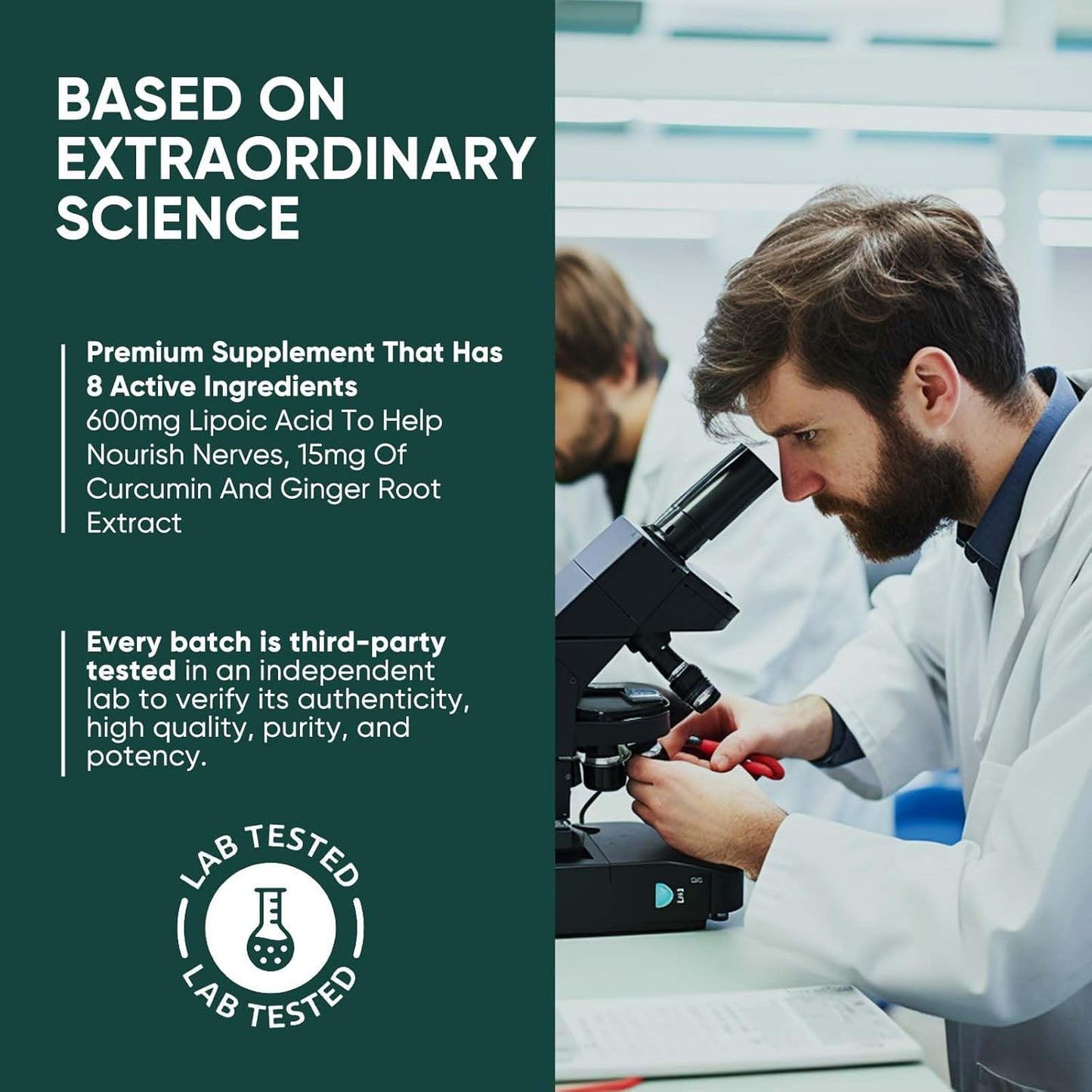 Topffy Neuropathy Nutritional Blend with Alpha Lipoic Acid & Benfotiamine - Natural Relief for Nerve Discomfort in Feet, Hands, and Legs