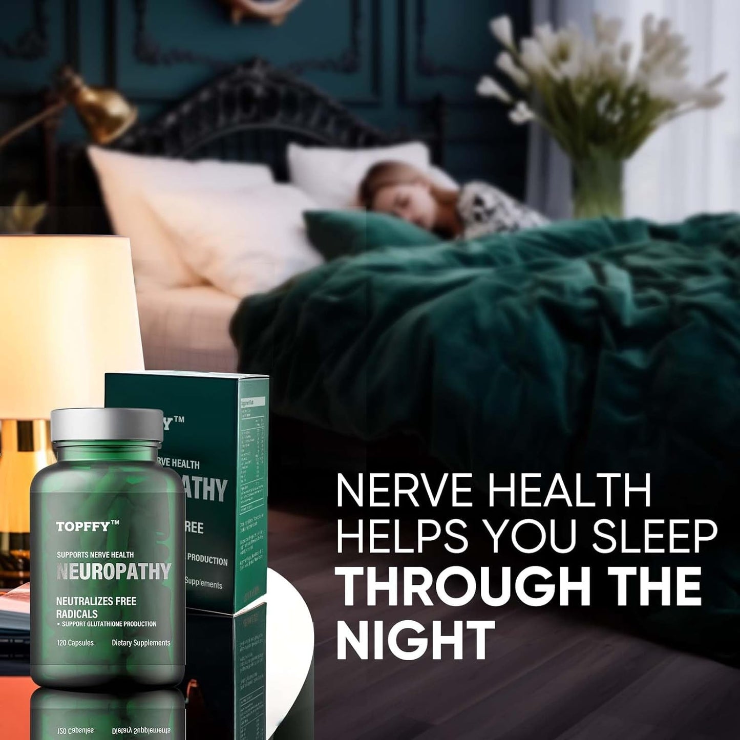 Topffy Neuropathy Nutritional Blend with Alpha Lipoic Acid & Benfotiamine - Natural Relief for Nerve Discomfort in Feet, Hands, and Legs