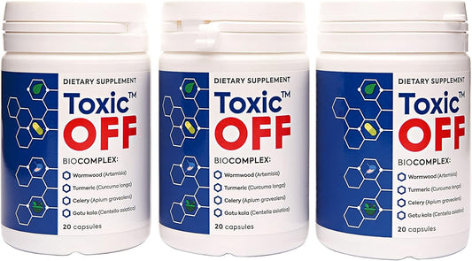 TOXIC OFF Daily Easy Swallow Capsules - 20 Servings Pack - 1 Count